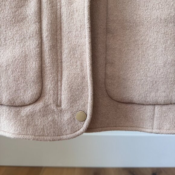 Luxury Kids Beige Cape Coat NWOT | Size 6–7 Hooded Wool-Blend Winter Beautiful - Picture 11 of 16